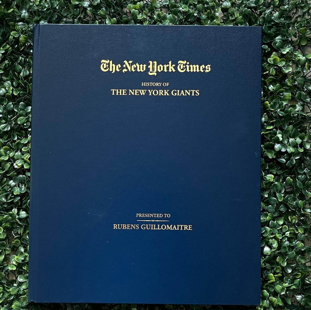 The New York Times History of the New York Giants Book